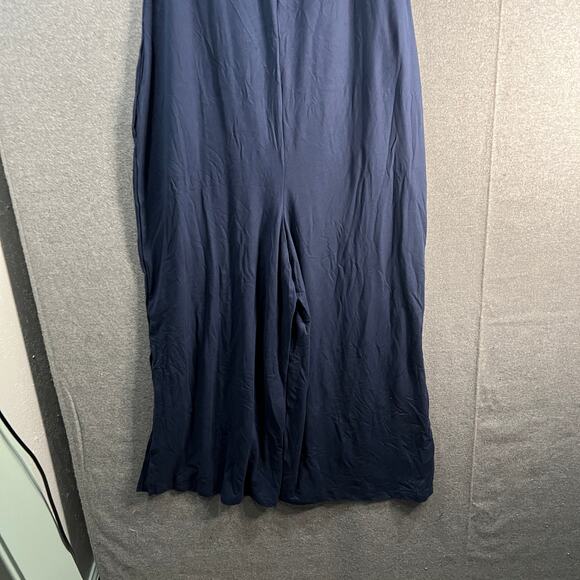 Duddl Duds Flexwear v-Neck Jumpsuit Oxford Navy, Medium Regular Wide Leg - Picture 14 of 15